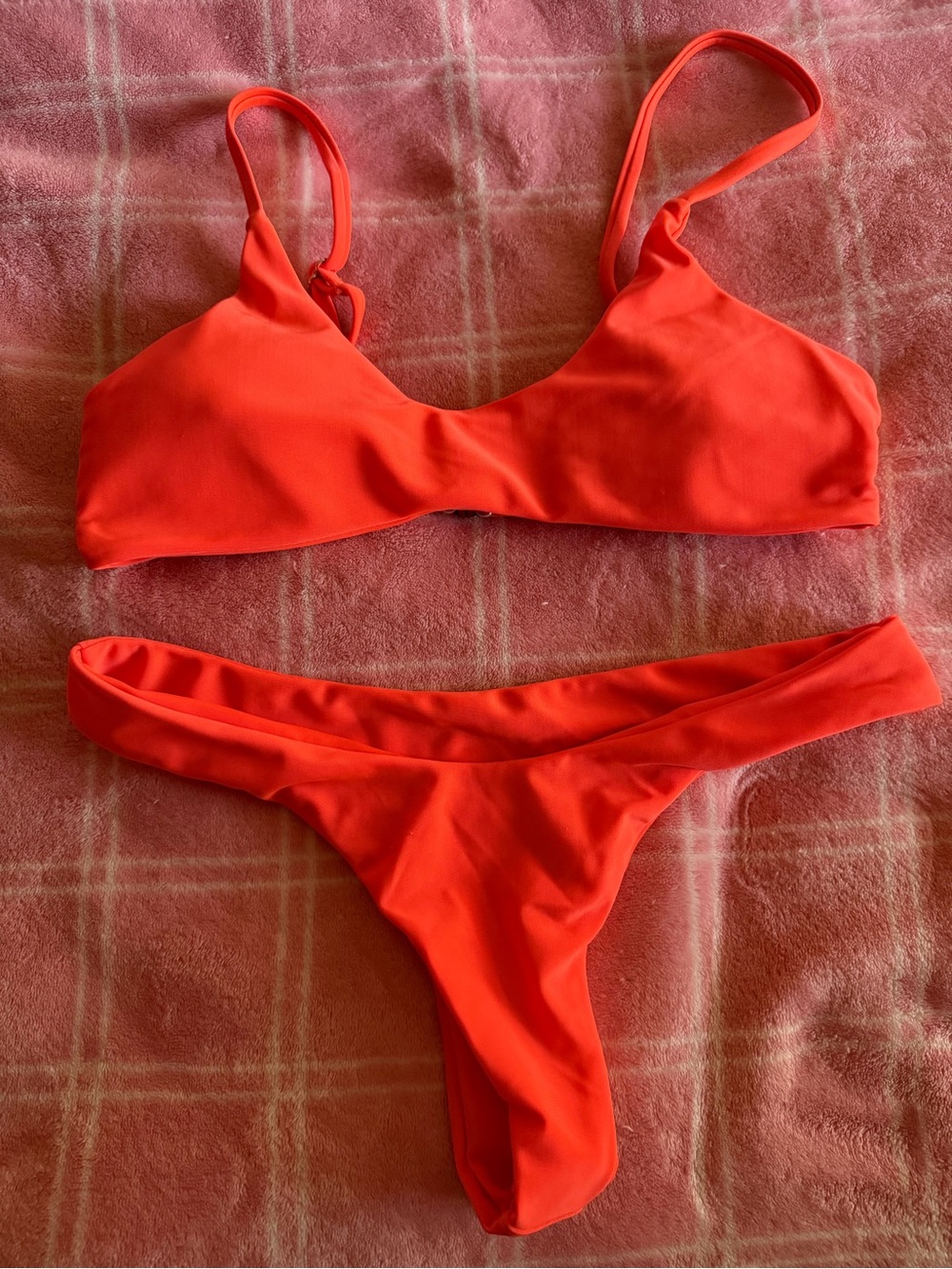 Neon Coral Bikini Set